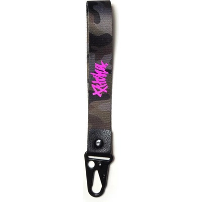 Snúrka na krk PITCHA LOGO short camo/pink