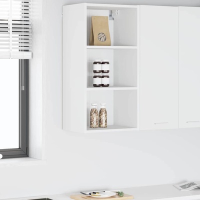 vidaXL Висящ шкаф Бяло 40 x 29, 5 x 80 см Инженерно дърво (884442)