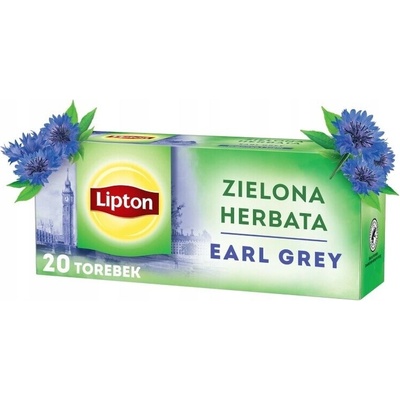 Expresný zelený čaj Lipton Earl Grey 20x1,6 g