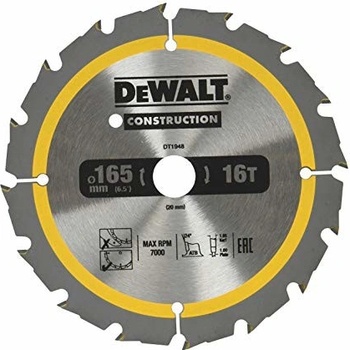 DeWalt DT1949 Pilový kotouč ATB 24° 165x20 mm, (24 zubů)
