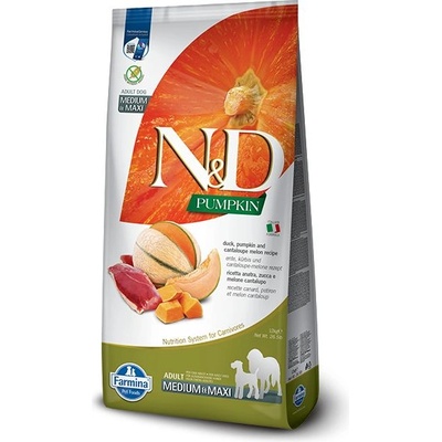 N&D Pumpkin Adult Medium & Maxi duck & watermelon 12 kg