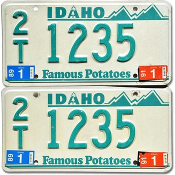 Americká ŠPZ Idaho Potatoes 2T 1235 pár