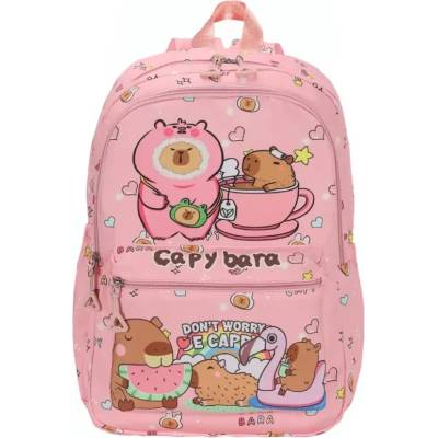 Capybara Раница Capybara детска, с две отделения, розова