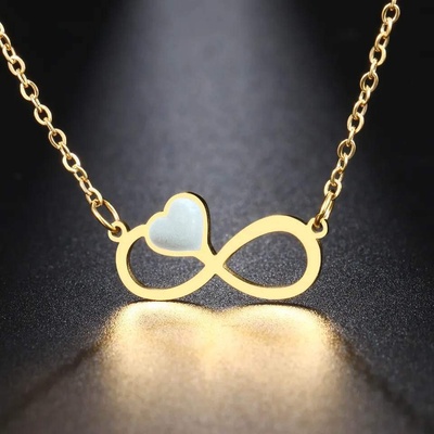 Meganflo Медальон стомана - Безкрайност Gold