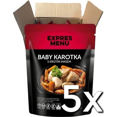 EXPRES MENU Baby karotka s morčacím mäsom 5 x 300 g