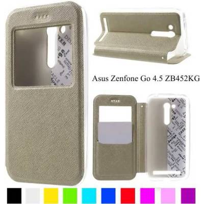 ASUS Zenfone Go 4.5 ZB452KG Window Кожен Калъф и Протектор