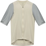 GORE Wear Мъжка фланелка с къс ръкав за колоездене GORE Wear Distance Jersey 3.0 Cycling jersey - Tech Beige / Lab Gray - размер M (056-4405-0112)