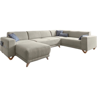 Miuform Бежов разтегателен/с място за съхранение ъглов диван (десен ъгъл/U форма) Classy Sophie - Miuform (603LIN1)