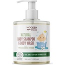 WoodenSpoon detský sprchový gél a šampón na vlasy 2v1 bez parfumácie 300 ml