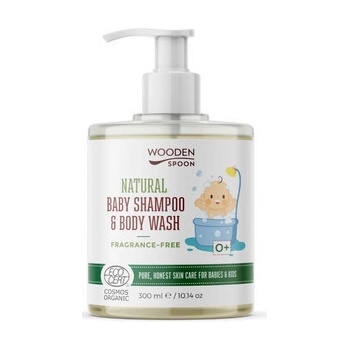 WoodenSpoon detský sprchový gél a šampón na vlasy 2v1 bez parfumácie 300 ml