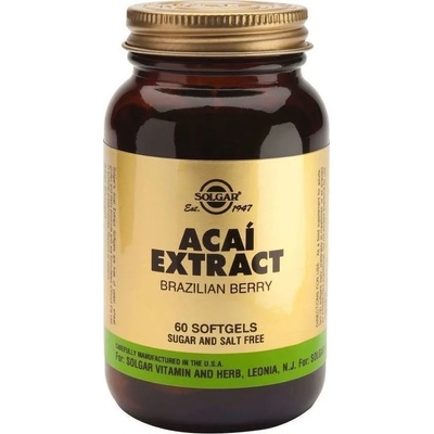 Solgar Хранителна добавка Акай меки капсули , Solgar Acai Extract 60 Softgels