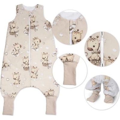 Baby Nellys Spací vak se zahrnovacími nohavičkami Giraffe