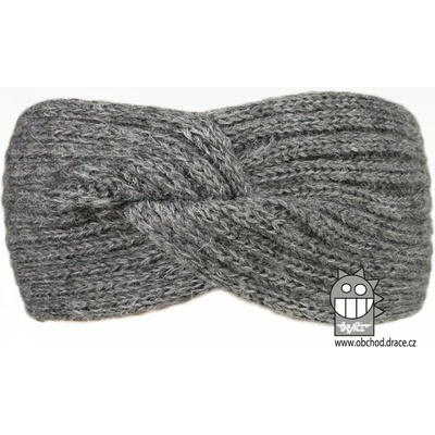 Dráče Pletená čelenka Dráča Twist 12 šedá tmavá