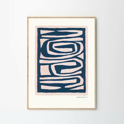 Moikka Plagát Flowing by Leise Dich Abrahamsen 50x70 cm