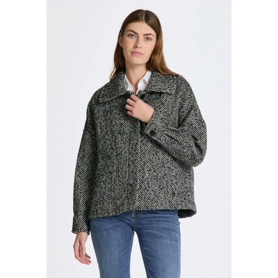 Gant Pattern cropped wool šedá