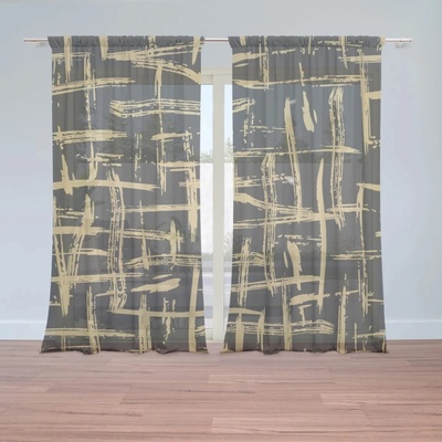 Sablio Záclony Zlaté Maľovanie: 2ks 150x250cm