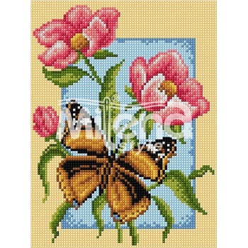 Image 1 of Milena Style Пано с пеперуда - Печатана Aida 14 ct без конци