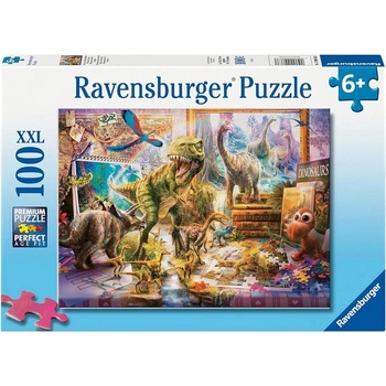 Ravensburger Детски пъзел Ravensburger от 100 XXL части - Динозаврите оживяват (12000863)