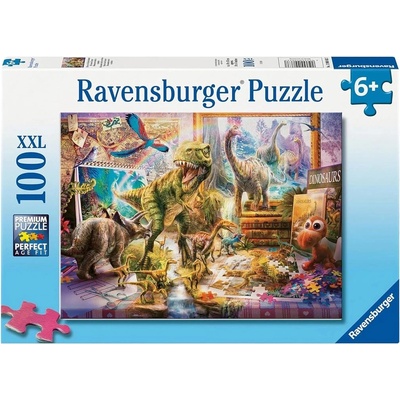 Ravensburger Пъзел Ravensburger от 100 XXL части - Динозаврите оживяват (12000863)