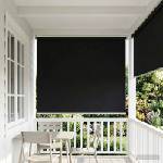 vidaXL Щора за открито с UV защита Черно 100 x 230 см (Ш x В) (42041253)