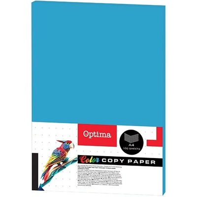 Optima Цветна копирна хартия OPTIMA A/4 80 g тюркоазена 100 листа/пакет 130064 (130064)