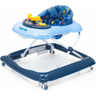 Baby Mix Chodúľka s volantom a silikónovými kolieskami modrý