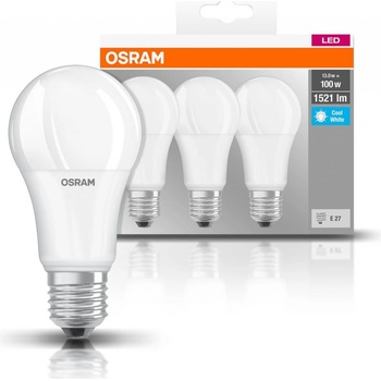 Osram sada 3x LED žárovka E27, A100, 14W, 1521lm, 4000K, neutrální bílá