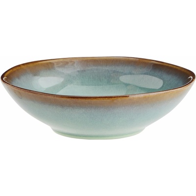 Madam Stoltz Kameninová miska Green Reactive Glaze Large zelená keramika 17,5 x 5 cm