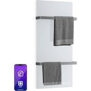 Klarstein Инфрачервен панел HotSpot Crystal Smart | 800 W | 12 м2 | Сензорно управление и гласов асистент (TH800-comfort (white)) (TH800-comfort (white)) - klarstein