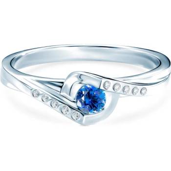 Image 1 of SAVICKI Пръстен Heart of the Ocean: бяло злато, син сапфир