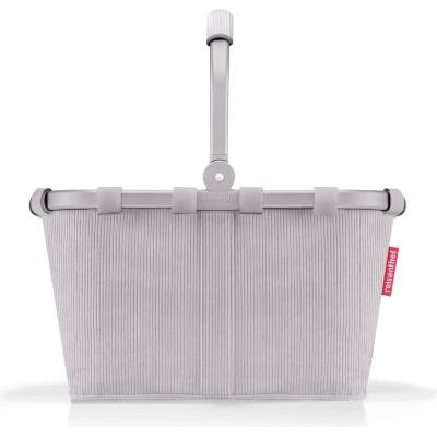 Reisenthel carrybag XS cord gray - Stable shopping basket with practical inner pocket - Elegant and water-repellent design - BN7084