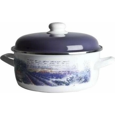 Metalac Kastrol levandule mělký kastrol Standard s poklicí 18 cm 2,2 l