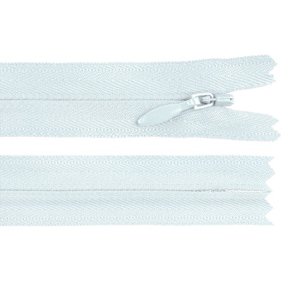 Spirálový zip skrytý YKK No 4 délka 60 cm, střední, 541 modrá světlá