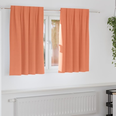 vidaXL Завеси за затъмняване с пръстени 2 pcs Теракота 140 x 140 cm (4107523)