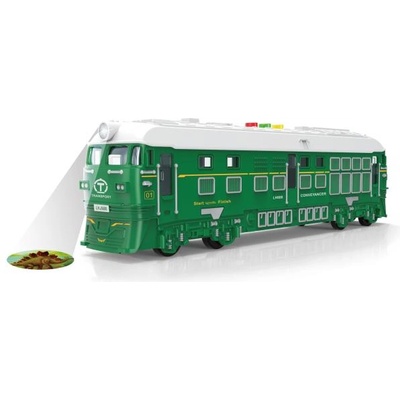 Wiky Влак с маховик с ефекти и проекция зелен 33 см