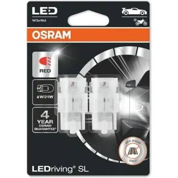 OSRAM LEDriving - W3x16d - W21W / RED - 7505DRP (9259) (1616) - комплект 2бр (7505DRP)