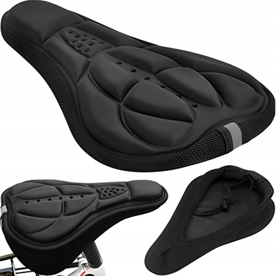 KIK KX5052 Gélový poťah na sedlo kolesa 3D, čierny