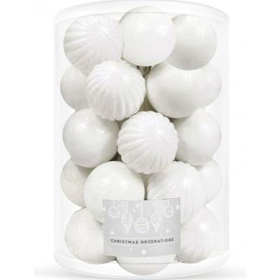 SPRINGOS Vánoční baňky bílé mix 6cm sada 20ks CA0142-XG