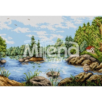 Milena Style Райски залив - гоблен със схема конци dmc 1: 1