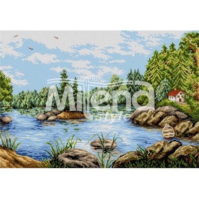 Milena Style Райски залив - гоблен със схема конци dmc 1: 1