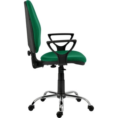 Antares Работен стол Antares MEGANE LX CR, до 120кг, дамаска, хромирана база, газов механизъм, коригиране на височината и дълбочината, лумбална опора, зелен (MEGANE-LX-CR-C34)