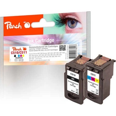 Peach Canon MultiPack PG-510 černá+ CL-511 barevná