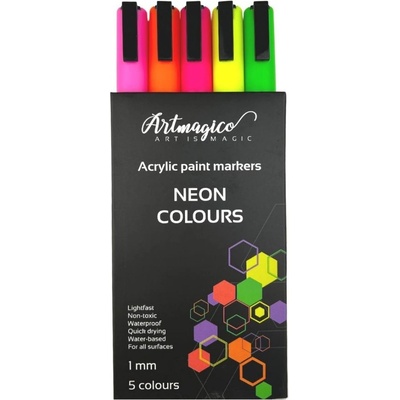 Artmagico akrylové popisovače neonové 5 ks 80364