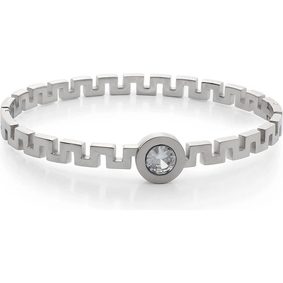 BM Jewellery Pevný ocelový náramek s krystalem OREGON S675120
