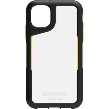 Griffin Survivor Endurance - TPU кейс с най-висока степен на защита за iPhone 11 (прозрачен-черен)