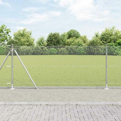 vidaXL Hexagonální plot s betonovým základem 50 x 1 m Pozinkovaná ocel
