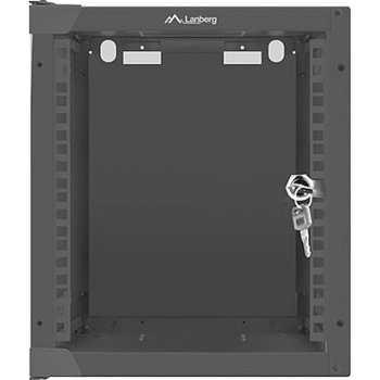 Lanberg rack cabinet 10 wall-mount 6U / 280x310 for self-assembly (flat pack), black (WF10-2306-10B)