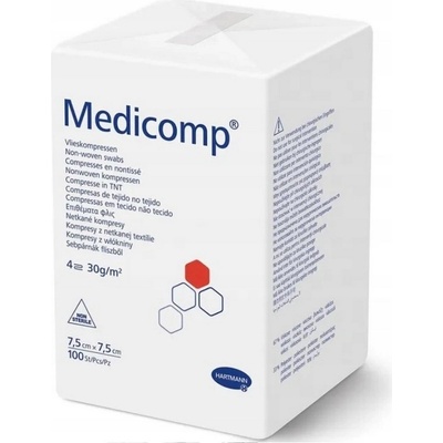 MEDICOMP Kompres nesterilný 7,5 x 7,5 cm 100 kusov