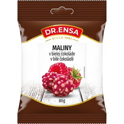Dr.Ensa Maliny v bielej čokoláde 80 g