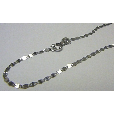 Klenoty Budín Dámský pevný zlatý náramek z bílého zlata 585/0,64gr 19cm HK7141